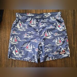 Vineyard Vines Nautical Print Men's Swim Shorts - Blue